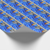 Ierse wolfshond in bed cadeaupapier (Hoek)