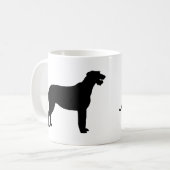 Ierse Wolfshond (in zwarte) Koffiemok (Voorkant links)