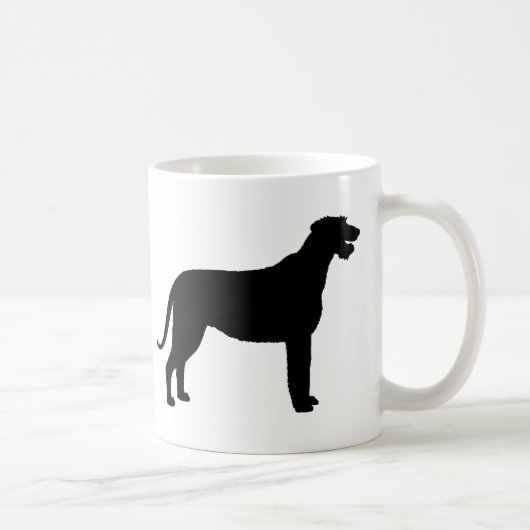 Ierse Wolfshond (in zwarte) Koffiemok (Rechts)