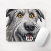 Ierse wolfshond karikatuur muismat (Met muis)