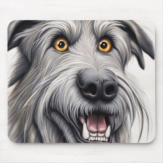 Ierse wolfshond karikatuur muismat (Voorkant)