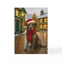 Ierse Wolfshond Kerstkaart