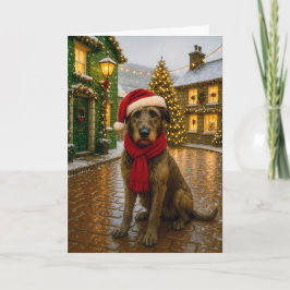 Ierse Wolfshond Kerstkaart Feestdagen Kaart