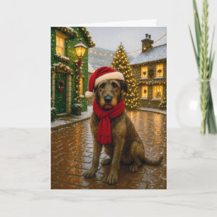 Ierse Wolfshond Kerstkaart Feestdagen Kaart