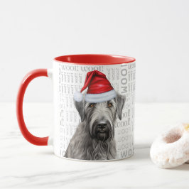 Ierse Wolfshond Kerstman Hond Geblaf Achtergrond Mok