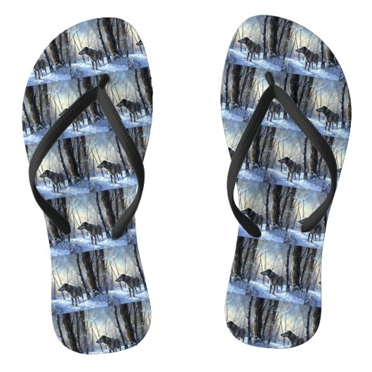 Ierse Wolfshond Laat het Sneeuwen Kerstmis Teenslippers (Voetbed)