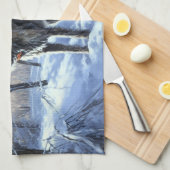 Ierse Wolfshond Laat het Sneeuwen Kerstmis Theedoek (Quarter Fold)