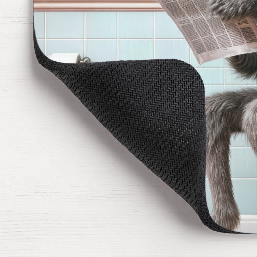 Ierse Wolfshond leest een krant Muismat (Hoek)