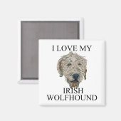 Ierse wolfshond liefde! magneet (Voorkant / Achterkant)
