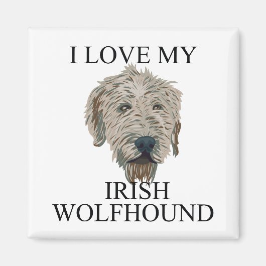 Ierse wolfshond liefde! magneet (Voorkant)