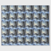 Ierse wolfshond liet het sneeuwen Kerstmis Cadeaupapier (Vlak)