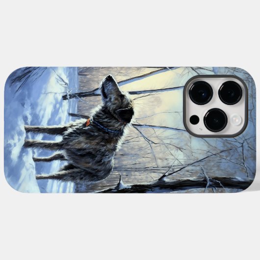 Ierse wolfshond liet het sneeuwen Kerstmis Case-Mate iPhone Case (Achterkant (horizontaal))
