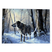 Ierse wolfshond liet het sneeuwen Kerstmis Groot Cadeauzakje (Achterkant)