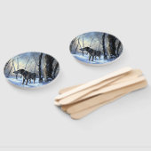 Ierse wolfshond liet het sneeuwen Kerstmis Handwaaier (Niet-gemonteerd)