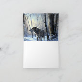 Ierse wolfshond liet het sneeuwen Kerstmis Kaart (Binnen)