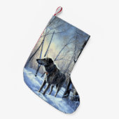 Ierse wolfshond liet het sneeuwen Kerstmis Kleine Kerstsok (Voorkant (Hangend))