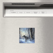 Ierse wolfshond liet het sneeuwen Kerstmis Magneet (Insitu (Vaatwasser))