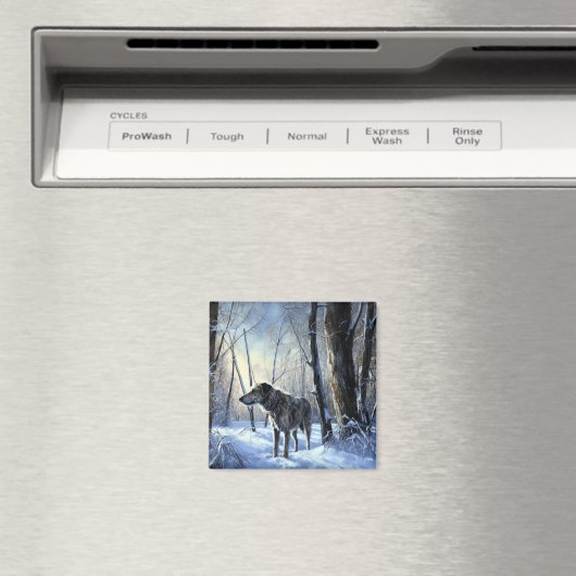 Ierse wolfshond liet het sneeuwen Kerstmis Magneet (Insitu (Vaatwasser))