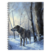 Ierse wolfshond liet het sneeuwen Kerstmis Notitieboek (Voorkant)