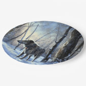 Ierse wolfshond liet het sneeuwen Kerstmis Papieren Bordje (Gekanteld)