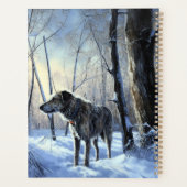 Ierse wolfshond liet het sneeuwen Kerstmis Planner (Achterkant)