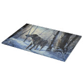 Ierse wolfshond liet het sneeuwen Kerstmis Snijplank (Hoek)