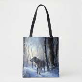 Ierse wolfshond liet het sneeuwen Kerstmis Tote Bag (Voorkant)