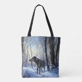 Ierse wolfshond liet het sneeuwen Kerstmis Tote Bag (Achterkant)