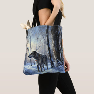 Ierse wolfshond liet het sneeuwen Kerstmis Tote Bag