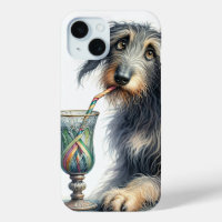 Ierse wolfshond met retro soda