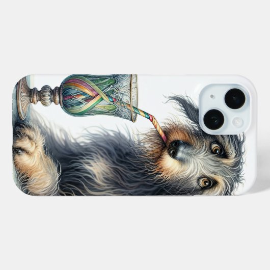 Ierse wolfshond met retro soda Case-Mate iPhone case (Achterkant (horizontaal))