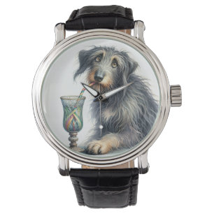 Ierse wolfshond met soda horloge