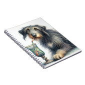 Ierse wolfshond met soda notitieboek (Rechterzijde)