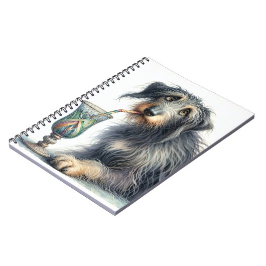 Ierse wolfshond met soda notitieboek (Linkerzijde)