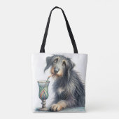 Ierse wolfshond met soda tote bag (Achterkant)