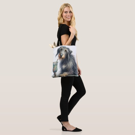 Ierse wolfshond met soda tote bag (Op model)
