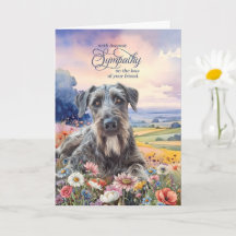 Ierse Wolfshond met Wilde Bloemen Huisdier Condole