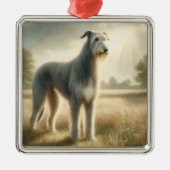 Ierse Wolfshond Metalen Ornament (Voorkant)