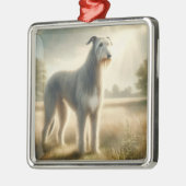 Ierse Wolfshond Metalen Ornament (Links)