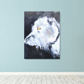 Ierse Wolfshond Portret Canvas Afdruk (Insitu (Houten vloer))