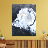 Ierse Wolfshond Portret Canvas Afdruk (Insitu (Woonkamer))