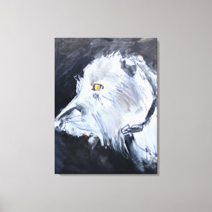 Ierse Wolfshond Portret Canvas Afdruk