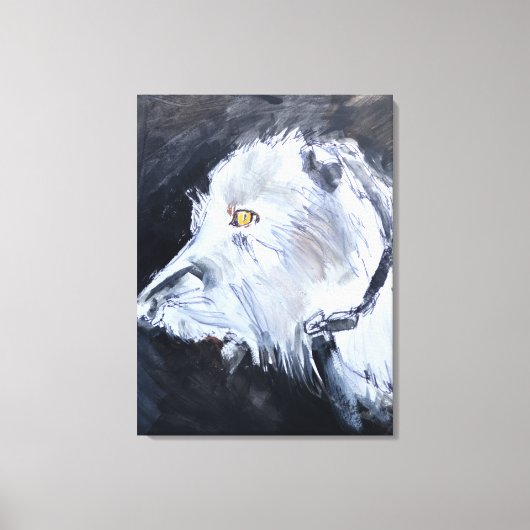 Ierse Wolfshond Portret Canvas Afdruk (Voorkant)