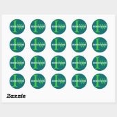 Ierse wolfshond ras monogram ronde sticker (Vel)