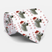 Ierse wolfshond Santa Paws Stropdas (Opgerold)