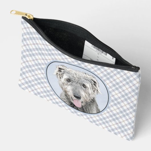 Ierse Wolfshond Schilderen Grijs Originele Hond Ar Etui (Open)