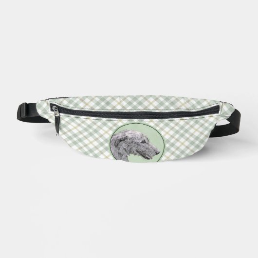 Ierse Wolfshond Schilderen Grijs Originele Hond Ar Heuptasje (Voorkant)