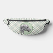 Ierse Wolfshond Schilderen Grijs Originele Hond Ar Heuptasje (Liggend)