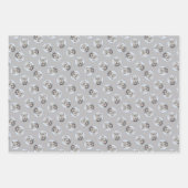 Ierse Wolfshond Schilderen Grijs Originele Hond Ar Inpakpapier Vel (Voorkant 3)