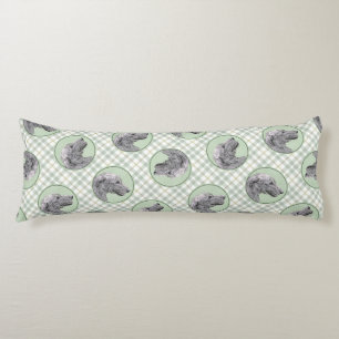 Ierse Wolfshond Schilderen Grijs Originele Hond Ar Lichaamskussen